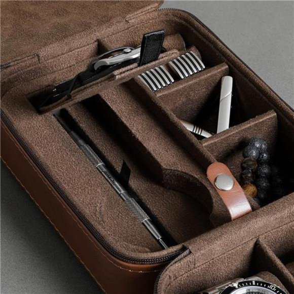 5 Watch Travel Case Storage Organizer for 5 Watches | Tough Portable Protection - Picture 5 of 6
